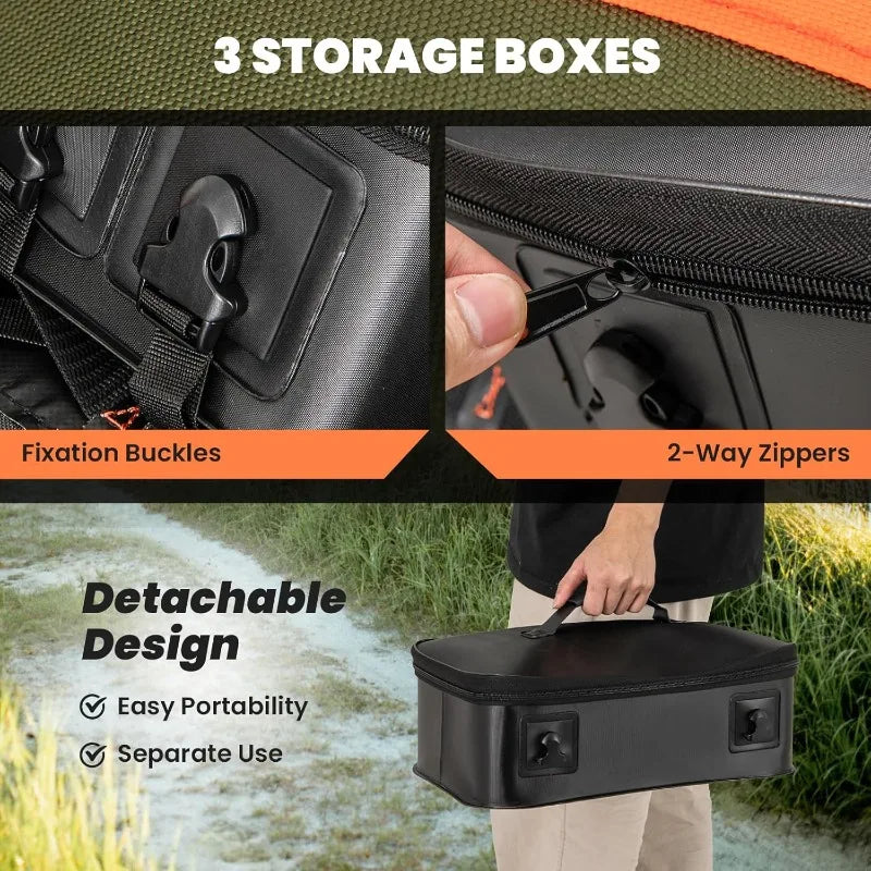 Inflatable Fishing Belly Boat w/ Fish Rule