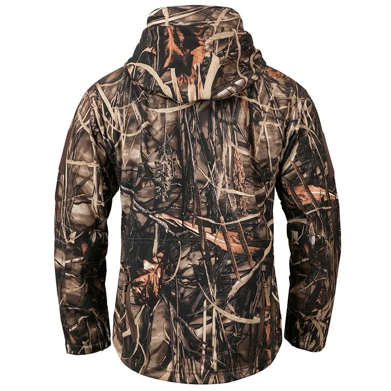 Men's Warm Waterproof Silent Camo Hunting Jacket