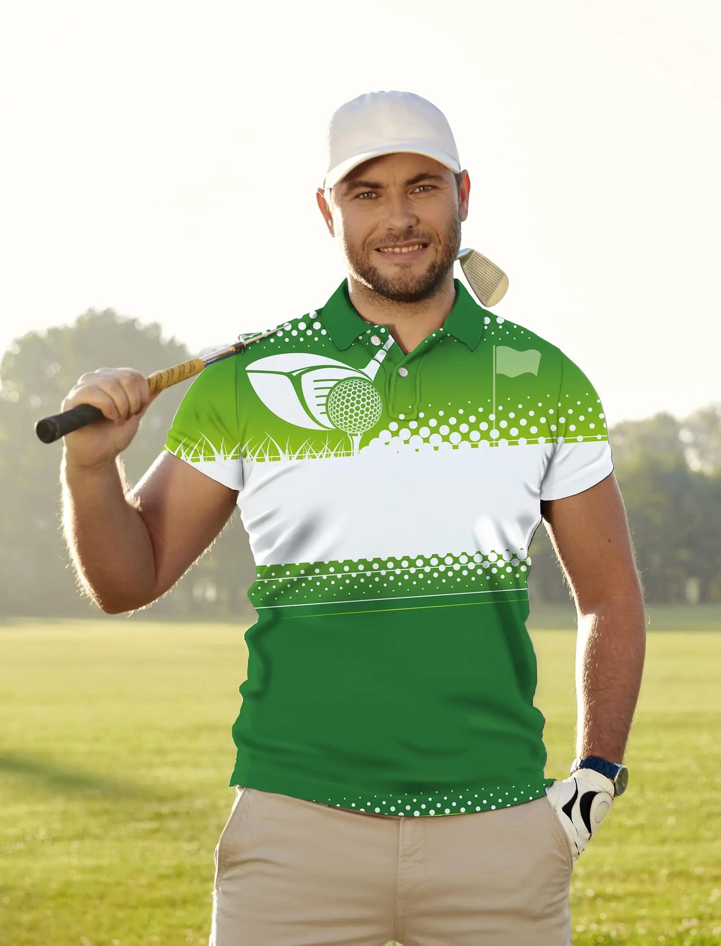 Men's Golf Shirt Hawaii Golf Polo Shirt