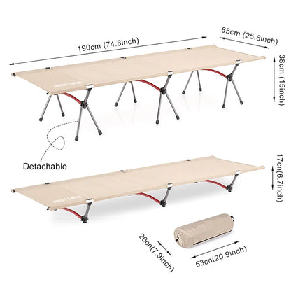 Ultralight Aluminum Alloy Sleeping Cot for Outdoor