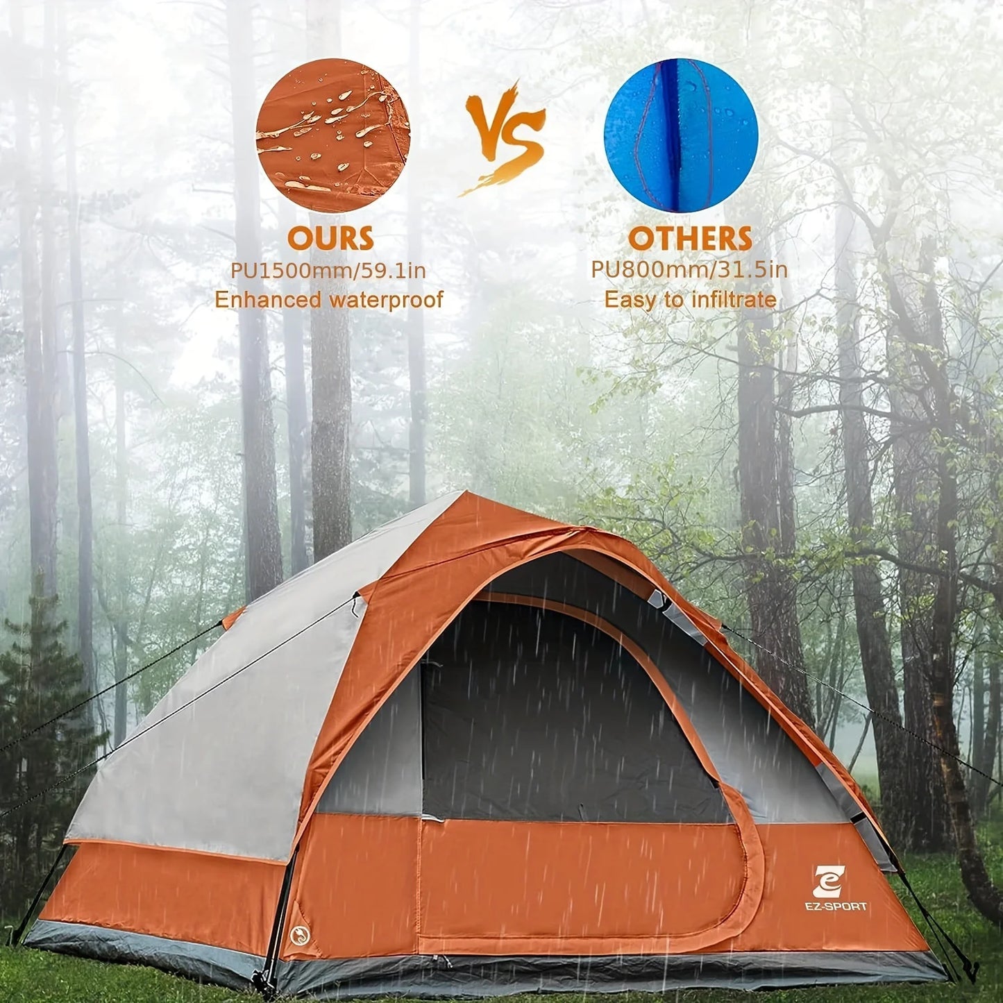 4 Person Instant Easy Set Up Camping Tent