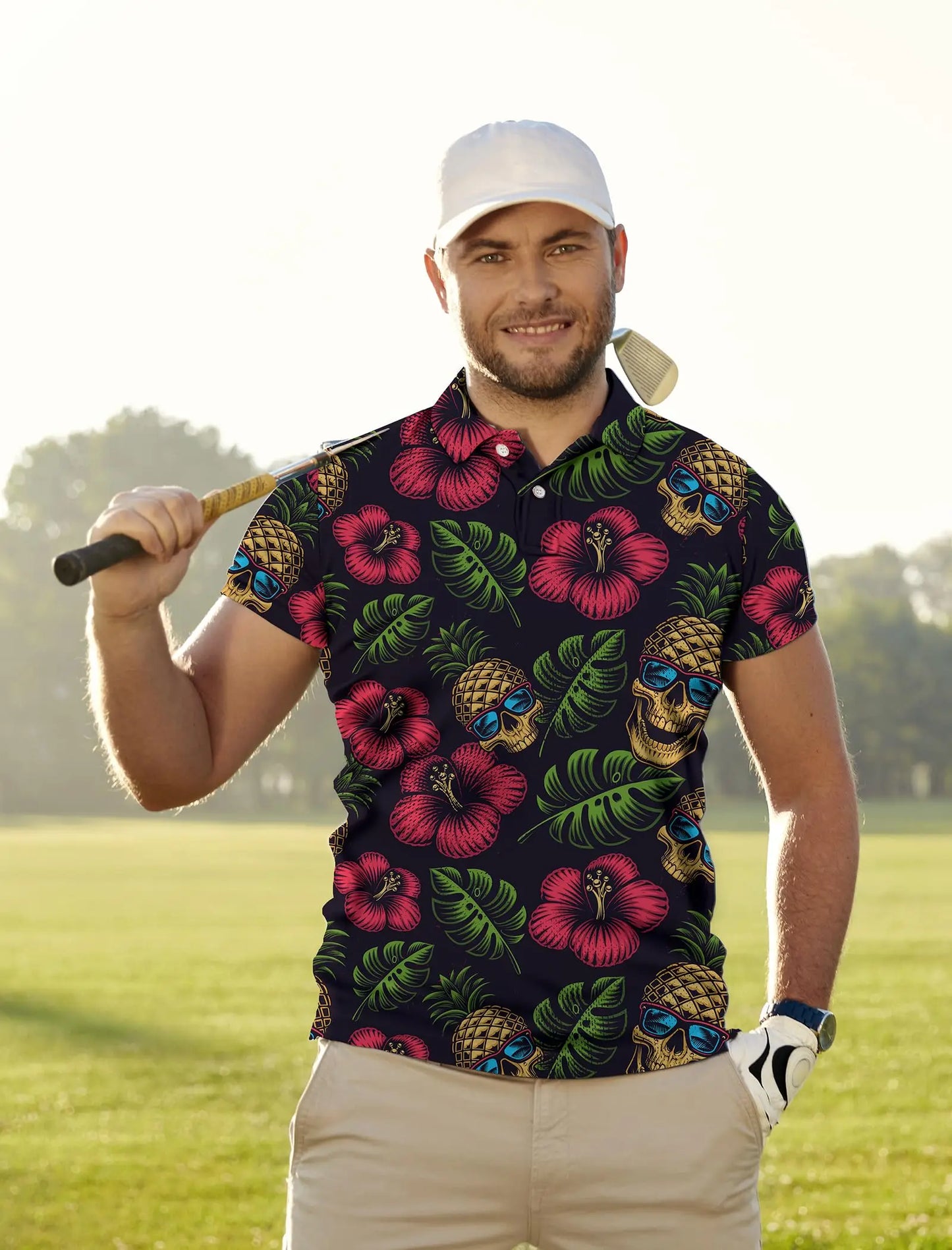 Men's Golf Shirt Hawaii Golf Polo Shirt
