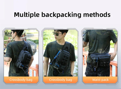 Male Hiking Crossbody Fishing Rod & Lure bag.