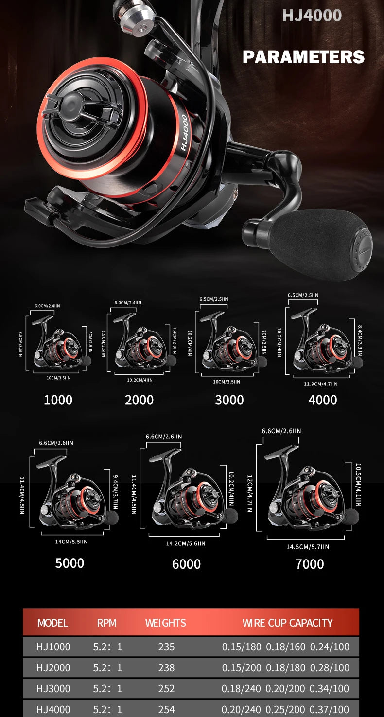 Metal Reel Cup Fishing Spinning Reel10KG Max Drag