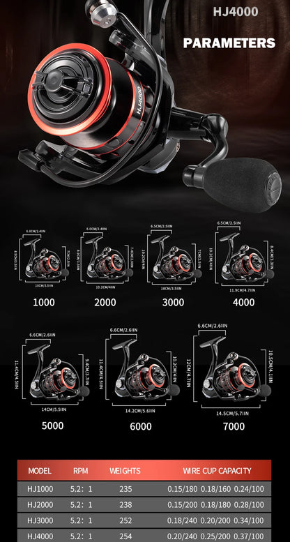 Metal Reel Cup Fishing Spinning Reel10KG Max Drag
