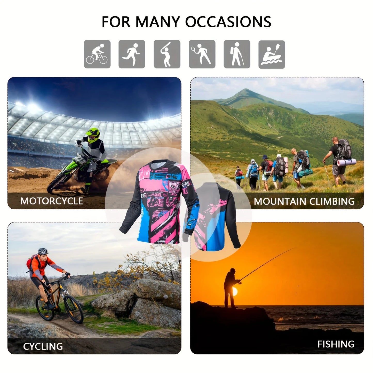 Summer Sweat Absorbing Motorcycle Cycling Biking  Shirt