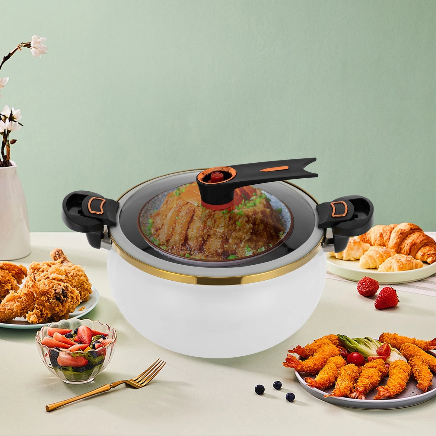 8L Micro Pressure Cooker Multi-Function Cooking Pot