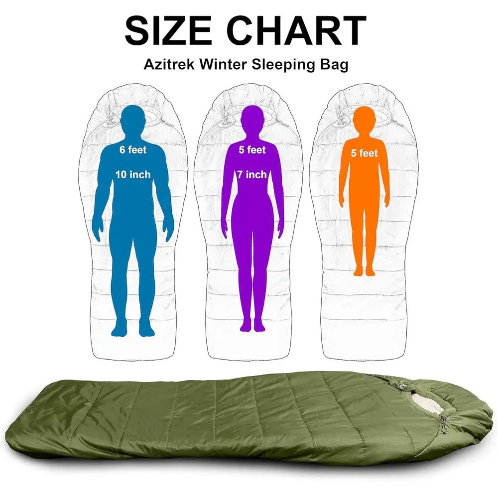 0 Degree XXL Big Mummy Sleeping Bags for Adults