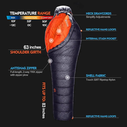 10 Degree  Down Cold-Weather Lightweight Mommy Bag