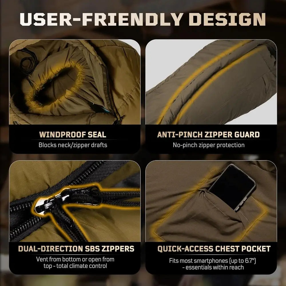 Cold Weather Lightweight Mummy Sleeping Bag
