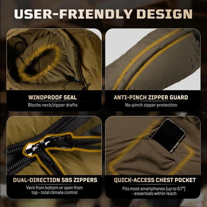 Cold Weather Lightweight Mummy Sleeping Bag