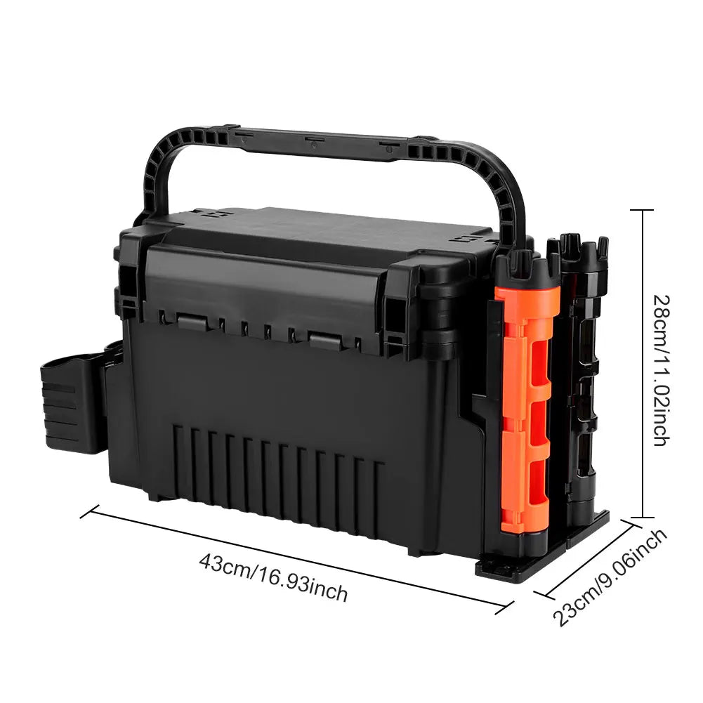 2-  tier Multi-function Portable Fishing Tackle Box