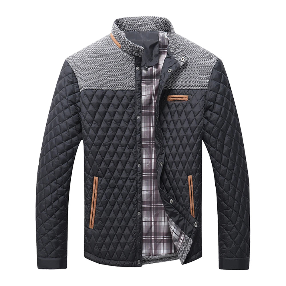 Men's Lightweight Winter Warm Bomber Quilted Coat L