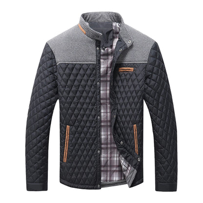 Men's Lightweight Winter Warm Bomber Quilted Coat L