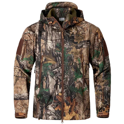 Men's Warm Waterproof Silent Camo Hunting Jacket