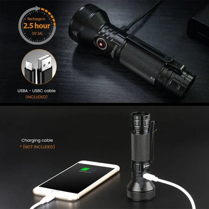 Rechargeable 2100lm LED Long Range Flashlight