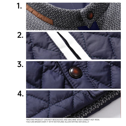 Men's Lightweight Winter Warm Bomber Quilted Coat L