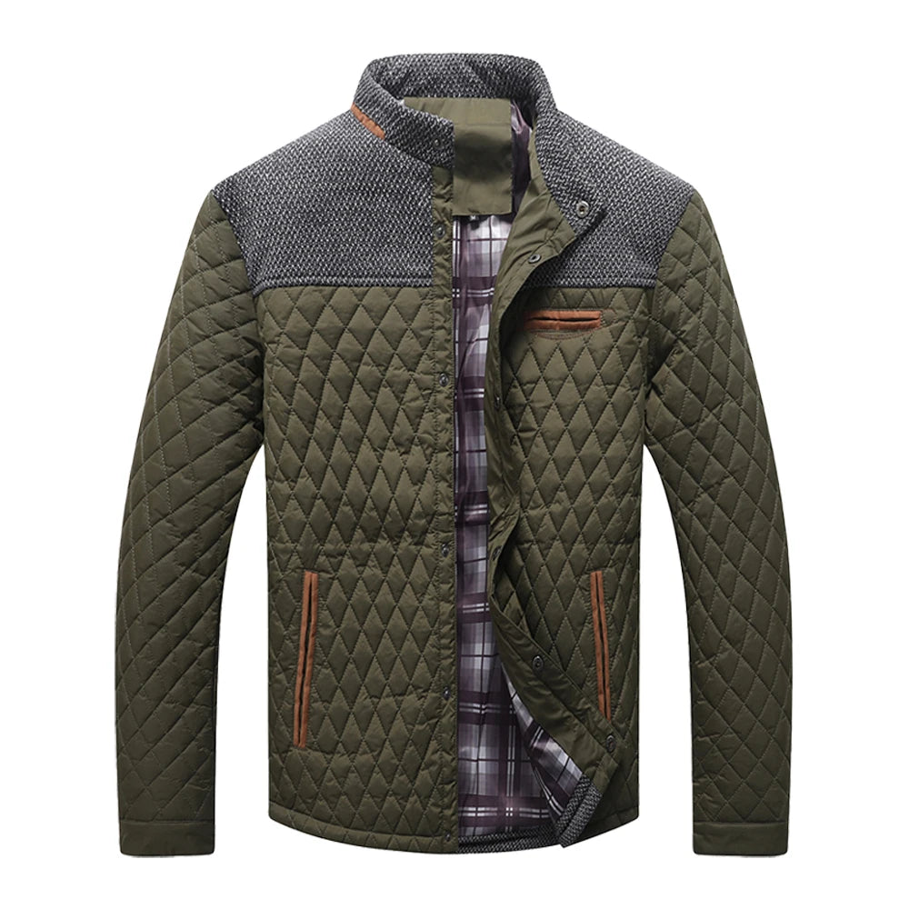 Men's Lightweight Winter Warm Bomber Quilted Coat L