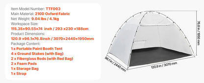 Large Space Oxford Spray Painting Tent