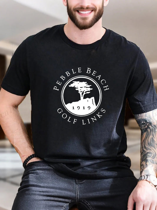 Pebble Beach Golf Heavyweight Men's T-Shirt