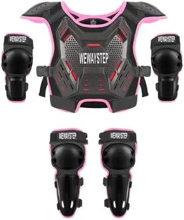 Kids Body Armor Vest & Knee Elbow Pads Set