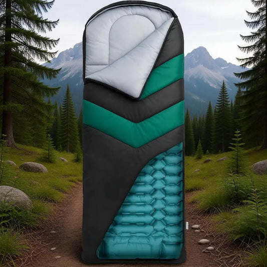 Inflatable Sleng Pad and Zip-Up Blanket