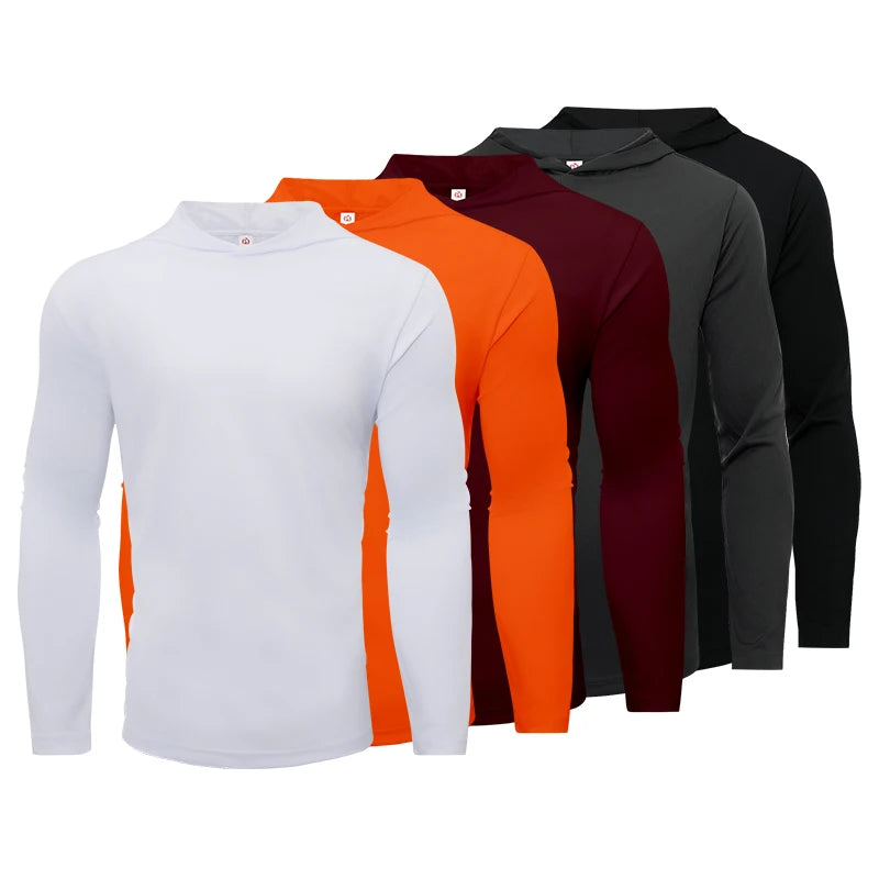 Men's five piece sports long sleeved T-shirt,