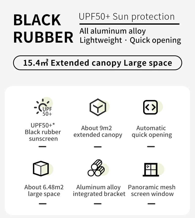 5.9 Outdoor Camping Vinyl Rainproof Sunscreen Tent