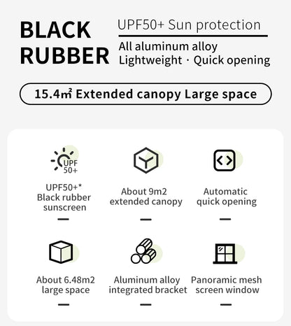 5.9 Outdoor Camping Vinyl Rainproof Sunscreen Tent