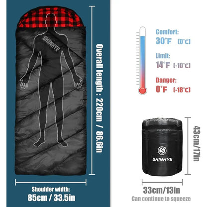 Cold Weather Winter, XXL Camping Sleeping Bag