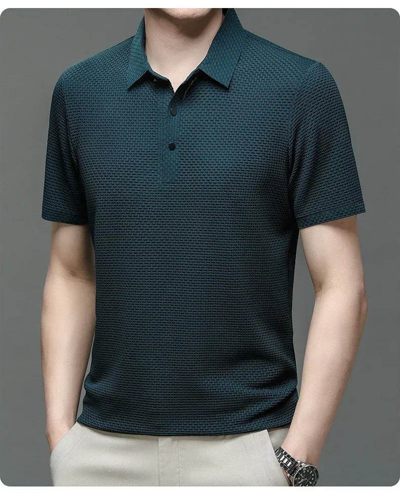 Men's Ultra Stretch Loose Fit Polo Shirts Breathable