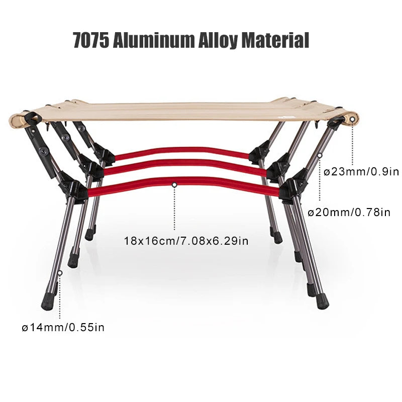 Ultralight Aluminum Alloy Sleeping Cot for Outdoor