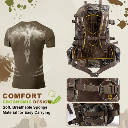 Backpacks for Men, Hunting Bag with Bow Holder,