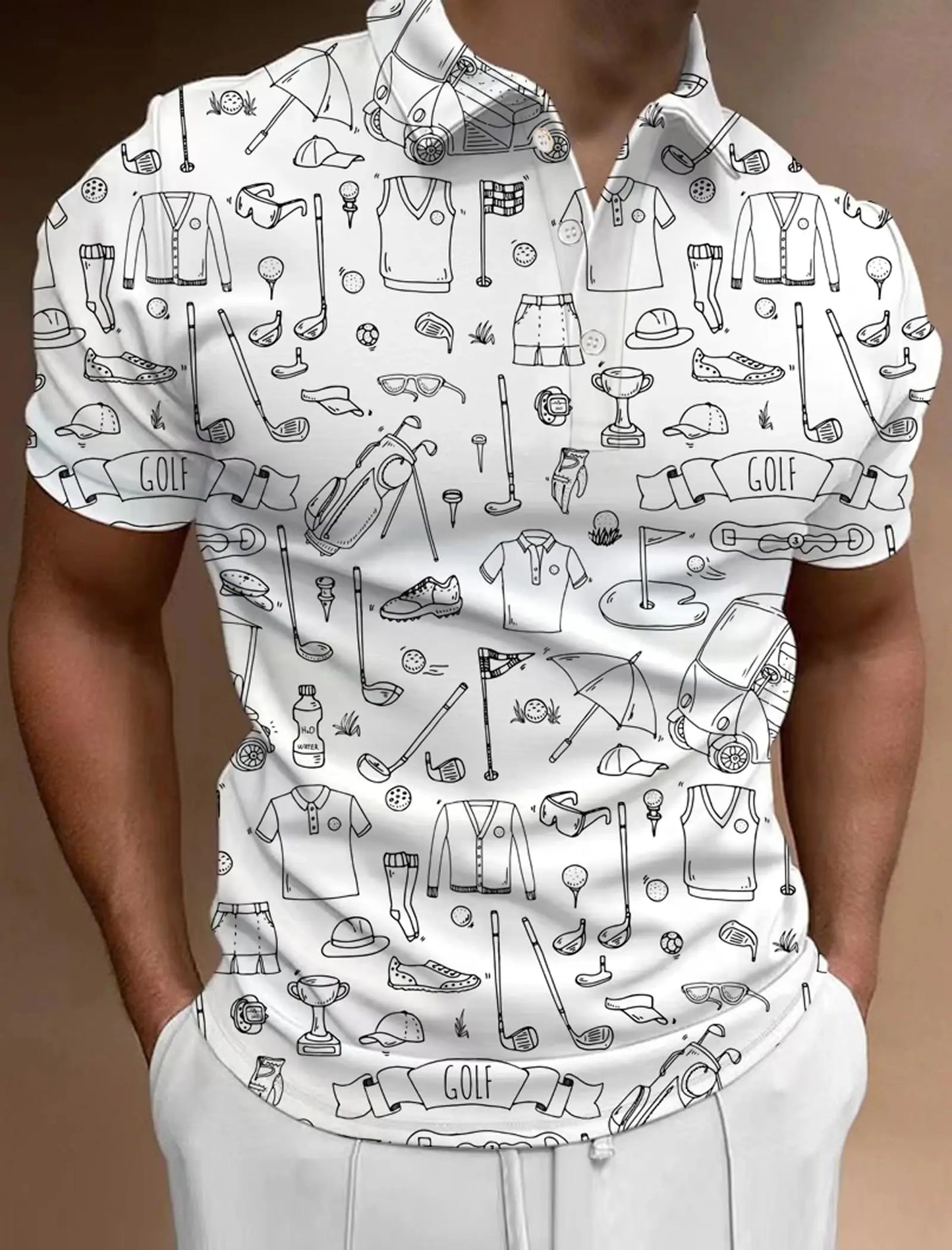 Men's Golf Shirt Hawaii Golf Polo Shirt