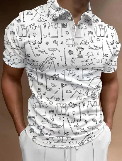 Men's Golf Shirt Hawaii Golf Polo Shirt