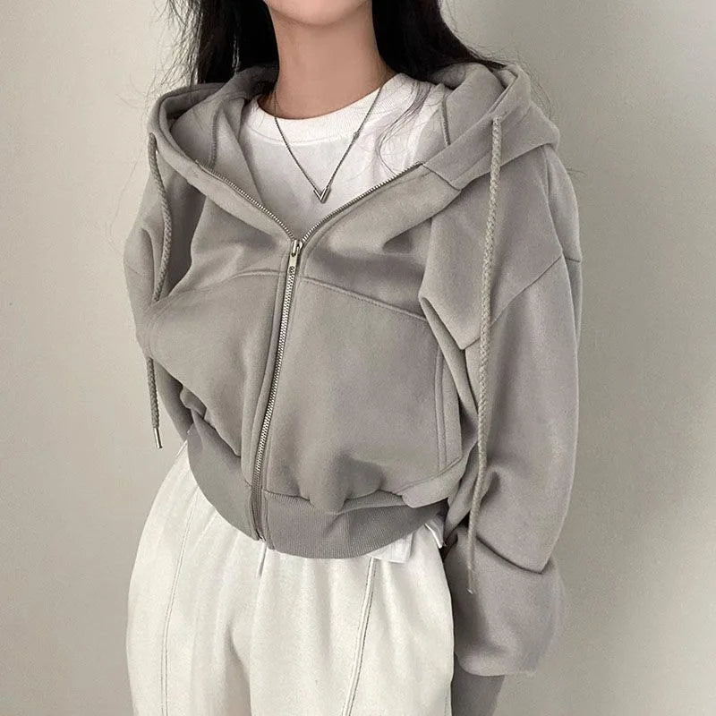 Autumn Winter Hooded Hoodies Women Casual Streetwear