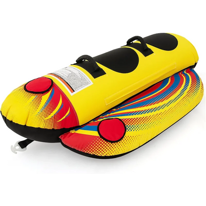 Inflatable Towable Tube 1-2 Rider Hot Dog Tube