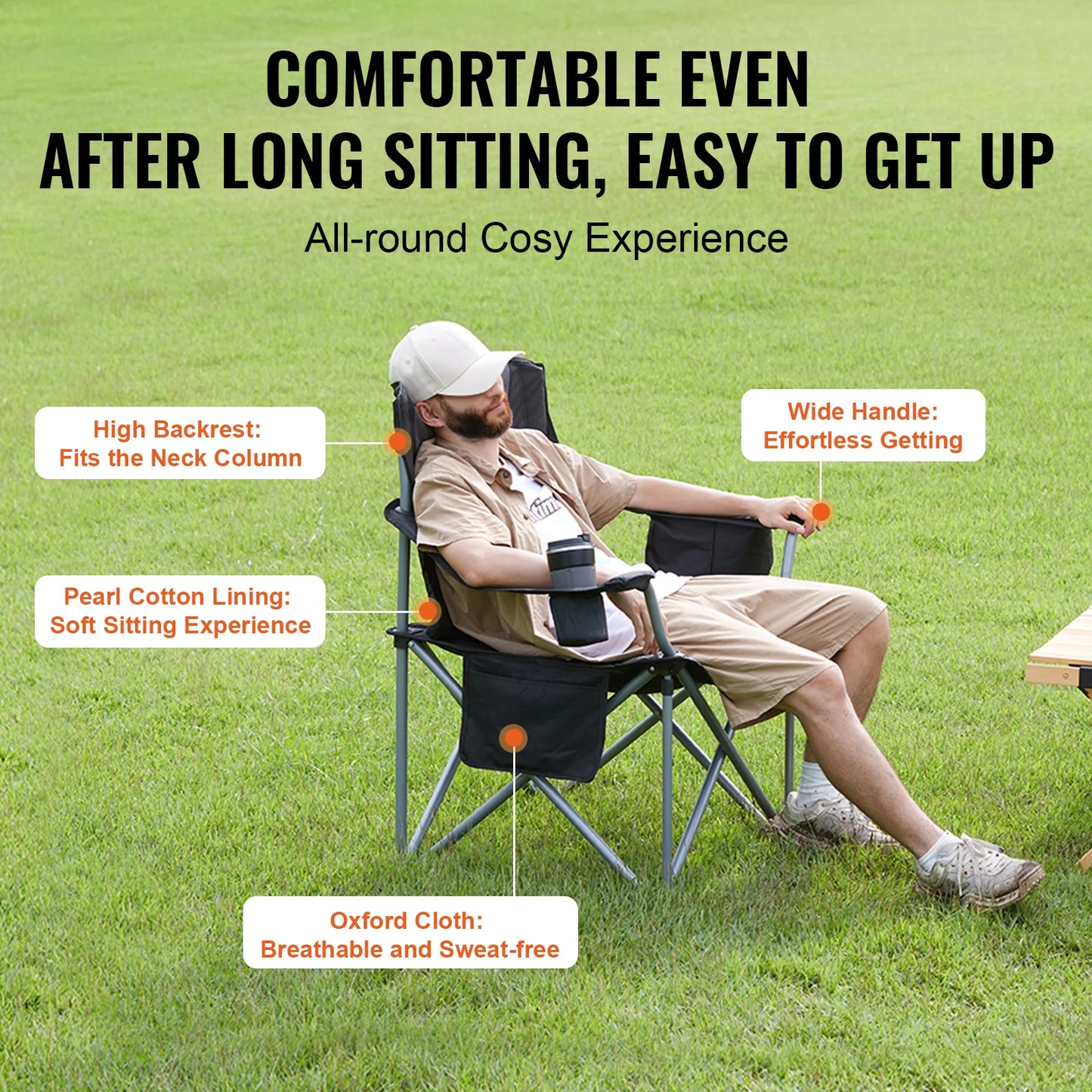 Poetable Camping Folding Chair for Adults