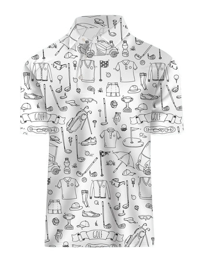 Men's Golf Shirt Hawaii Golf Polo Shirt