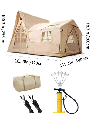 Large Inflatable Cabin Tent for 4-Seasons